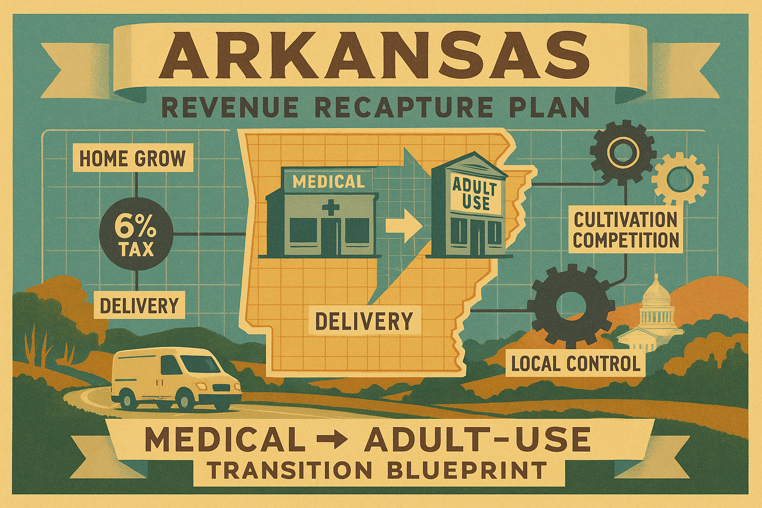 Arkansas Cannabis Market Analysis: Medical Success, Adult-Use Potential, and the Bible Belt Challenge